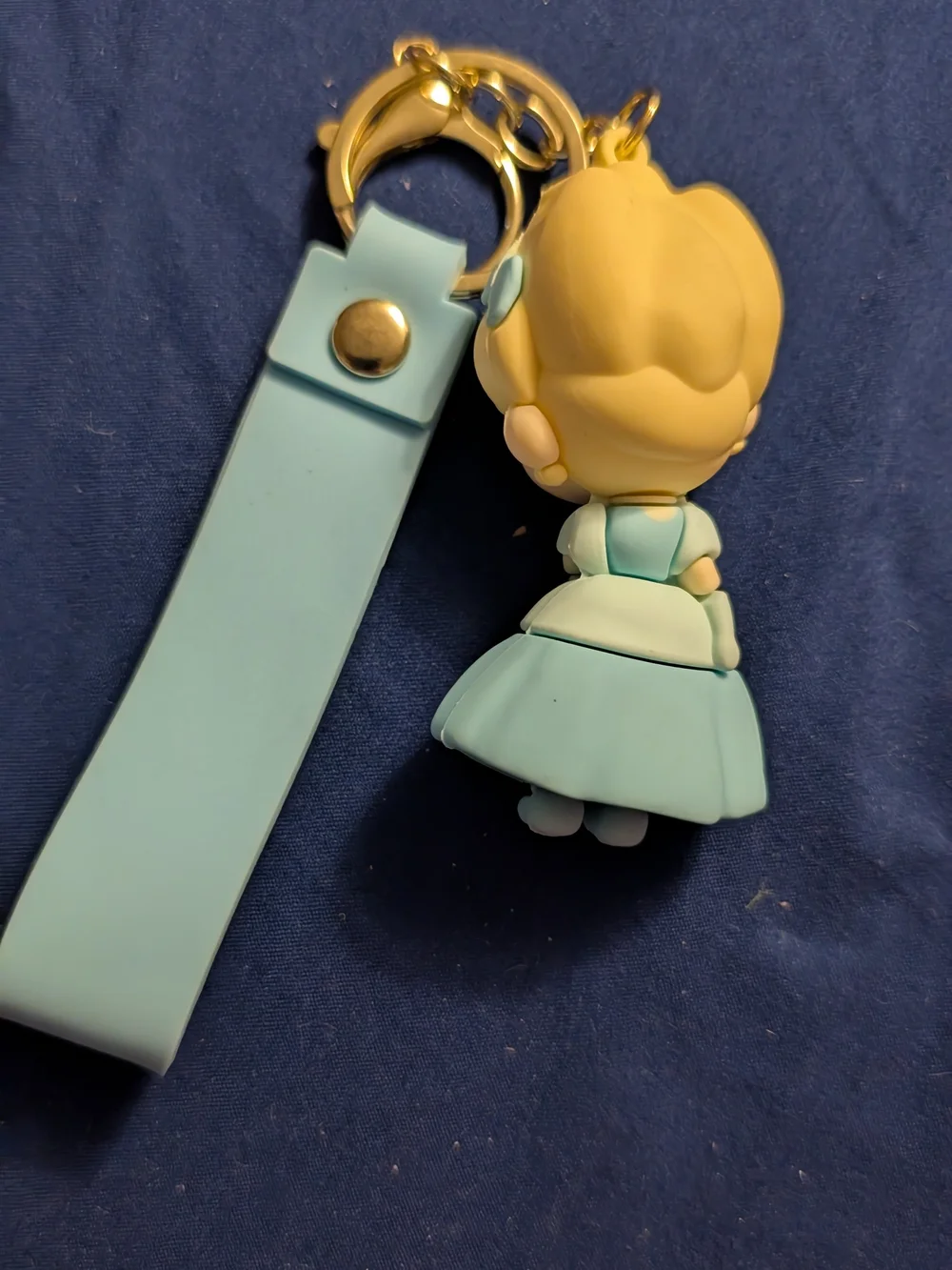 Princess Blue Cartoon Keychain for Kids